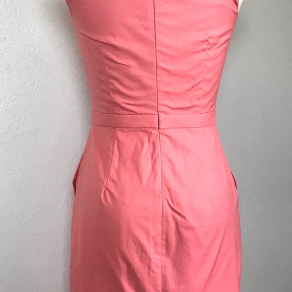 JCREW Salmon colored dress Size 0 (Sm) with pockets - Picture 4 of 12